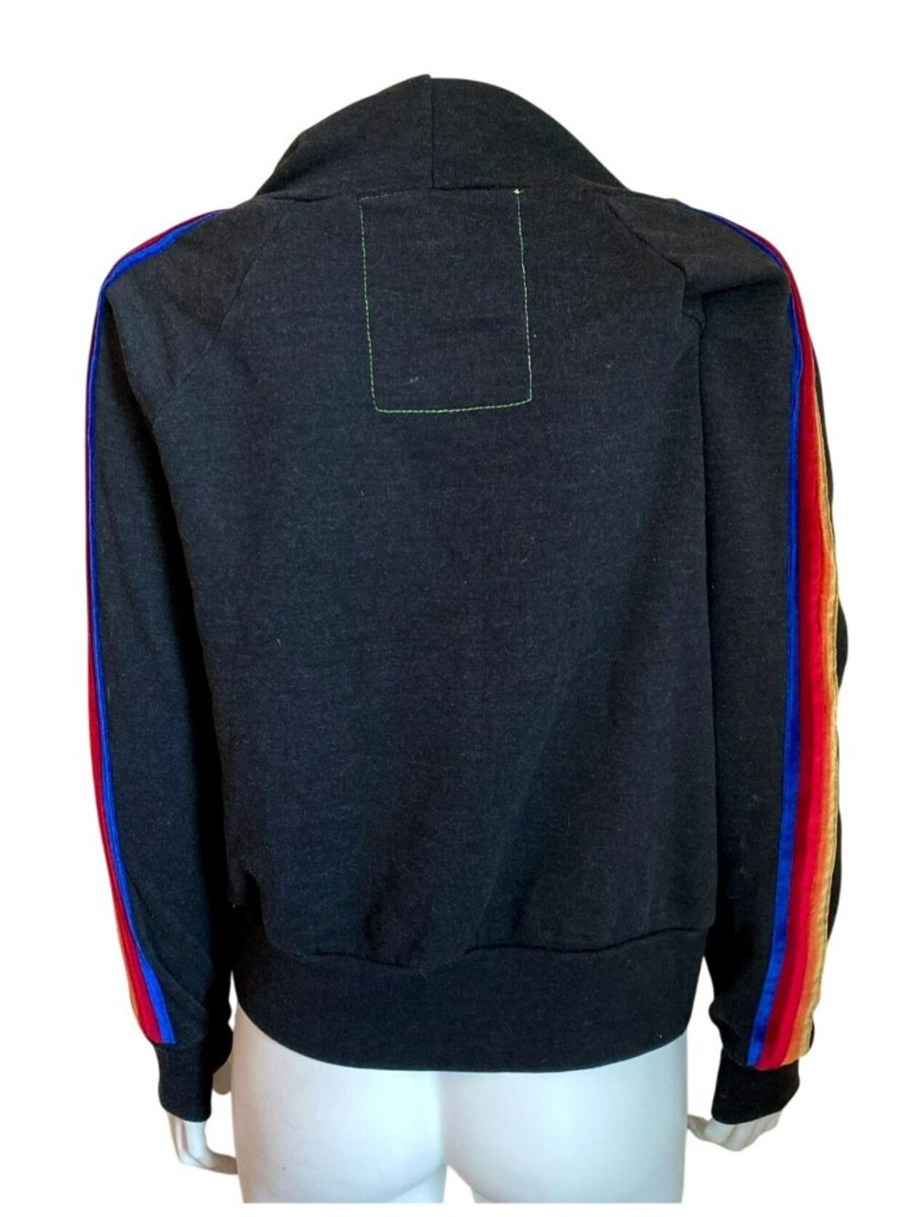 Aviator Nation Ninja Pullover Hoodie Sweatshirt Charcoal Gray Rainbow Size XS - Picture 3 of 9